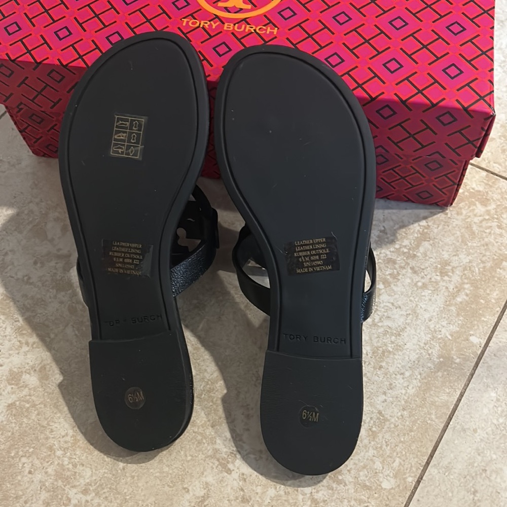 New Tory Burch Miller Pave Leather Sandal - Picture 9 of 13